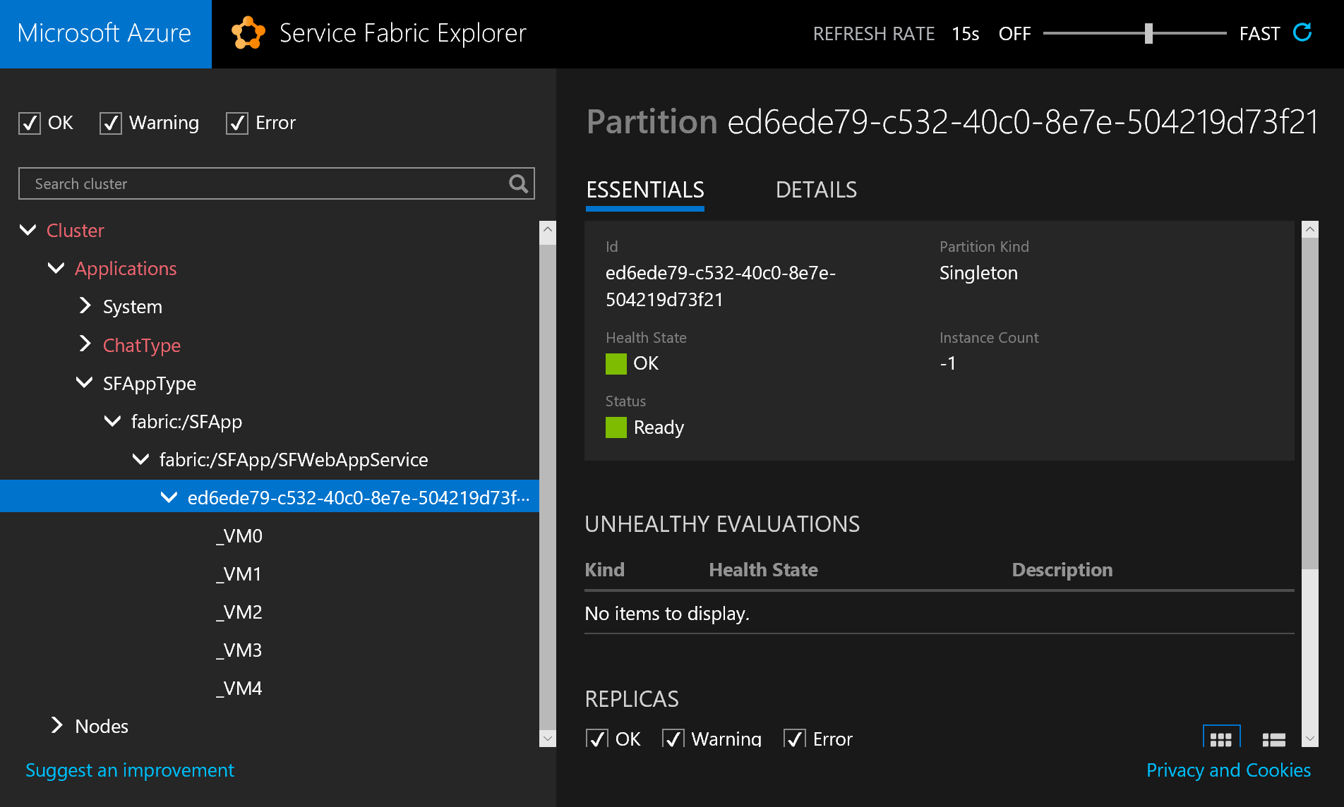 Service Fabric Explorer