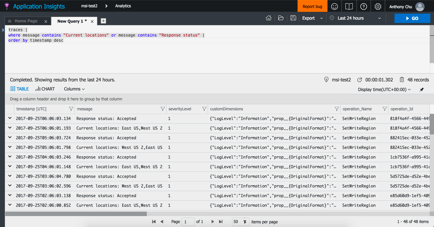 Query Application Insights